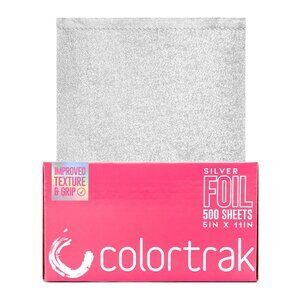 Colortrak Embossed Sheets Silver Aluminum Foil Pop-up Dispenser, 500 Pre-cut